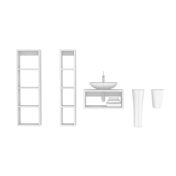 Clear WashBasin + set 02 3D Model