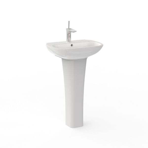 Olympia Ceramica Clear WashBasin + set 02 3D model — studio render