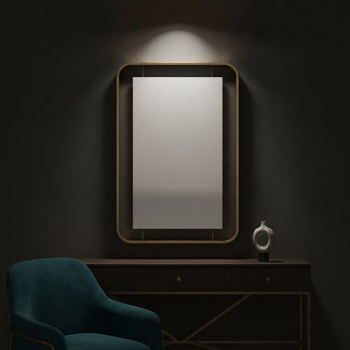 Metal Frame Rectangular Mirror 01 3D Model