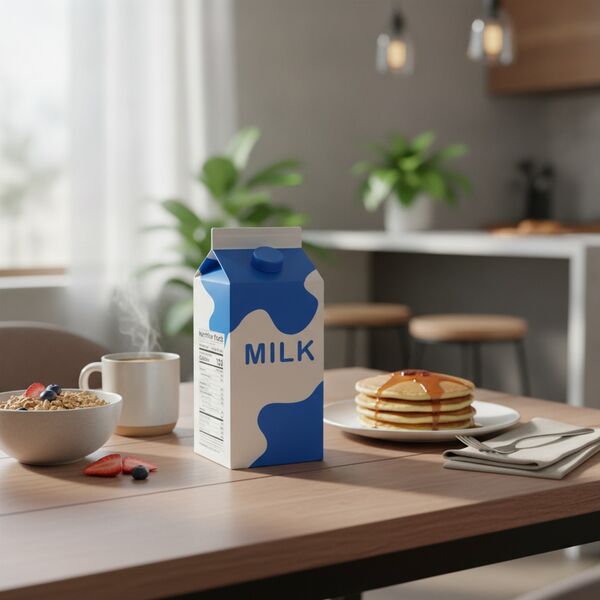Carton Plastic Cap Milk 01 3D Model