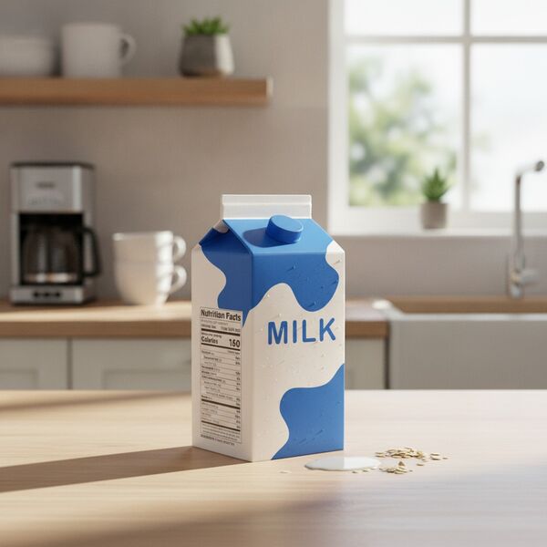 Carton Plastic Cap Milk 01 - interior view 1