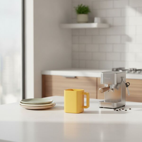 Ceramic Yellow Mug 02 - interior view 1