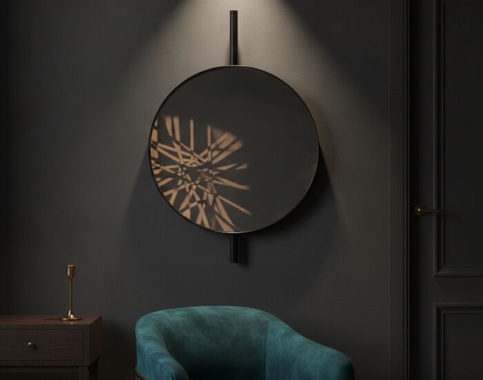 Metal Frame Round Mirror 02 3D Model