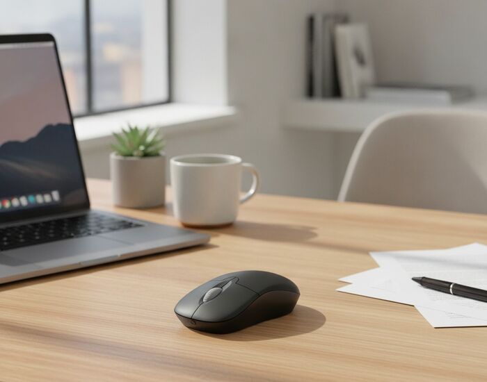 PC Plastic Black Mouse 01 3D Model