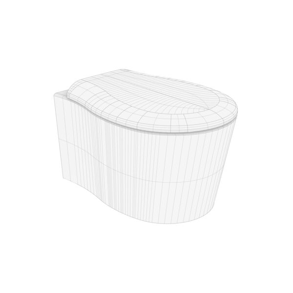 Olympia Ceramica Formosa 2.0 Wall Hung WC 3D model — clay shaded view