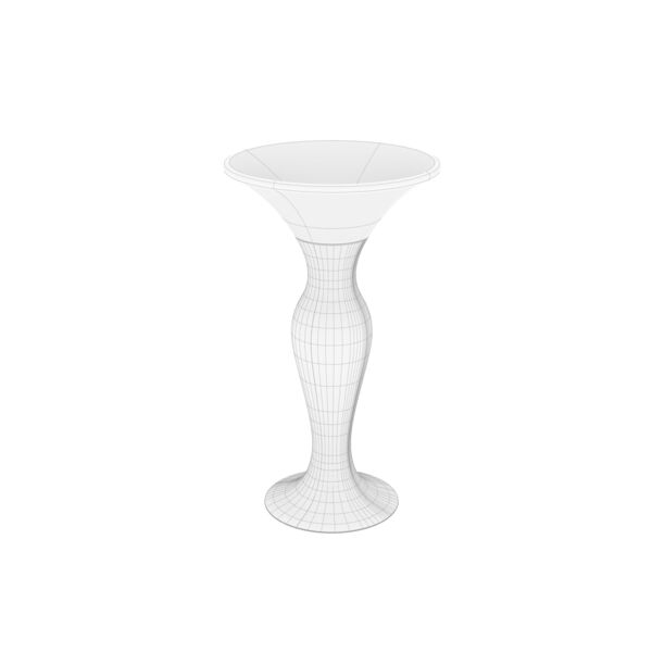 Olympia Ceramica Formosa 2.0 Washbasin rounded + Pedestal 3D model — clay shaded view