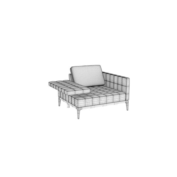 241 Privé Mid Single Chaise Longue 3D Model