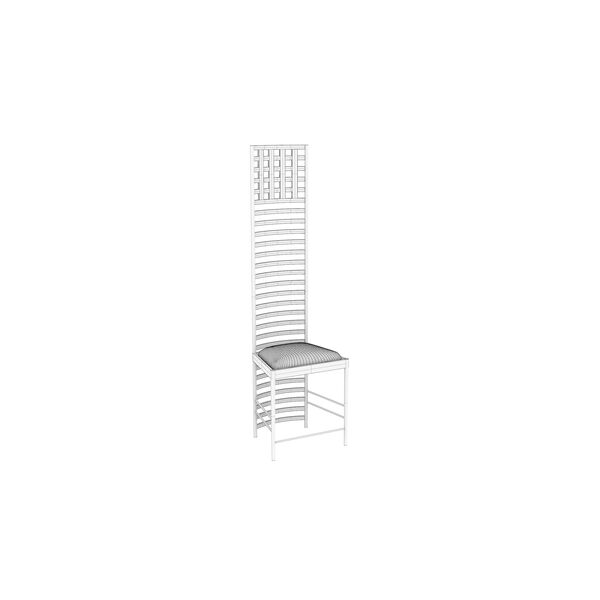 Cassina 292 Hill House Chair 3D model — clay shaded view