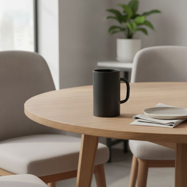 Ceramic Black Mug 04 - interior view 1