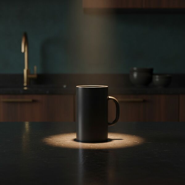 Ceramic Black Mug 04 - interior view 2