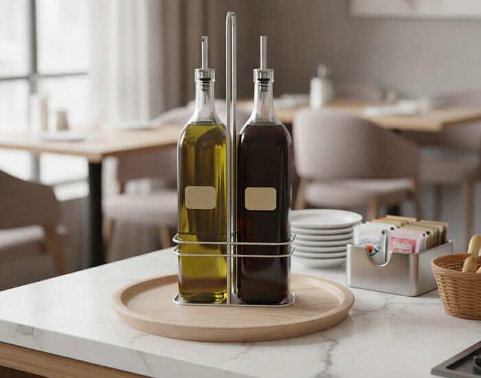 And Vinegar Glass Bottles Oil 01 3D Model