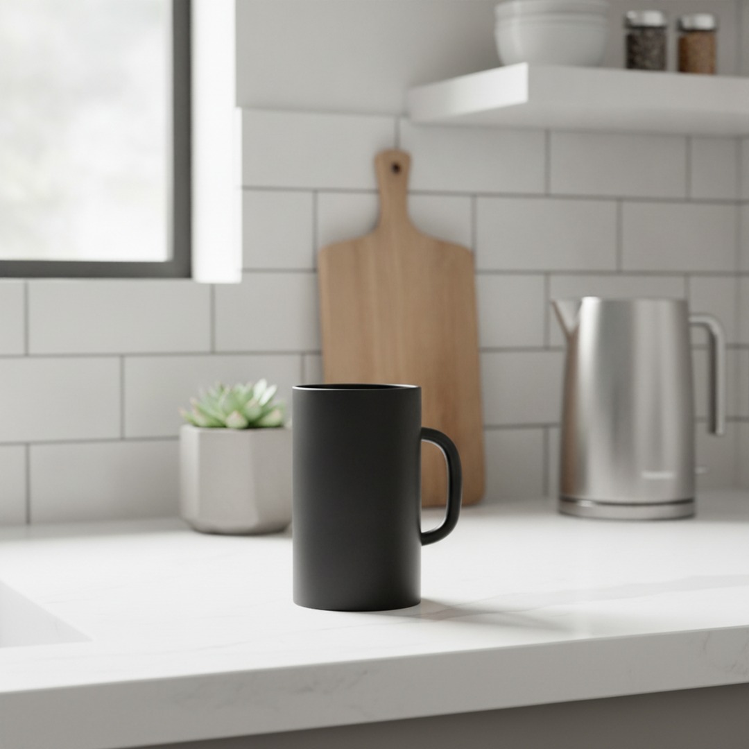 Ceramic Black Mug 04 3D Model