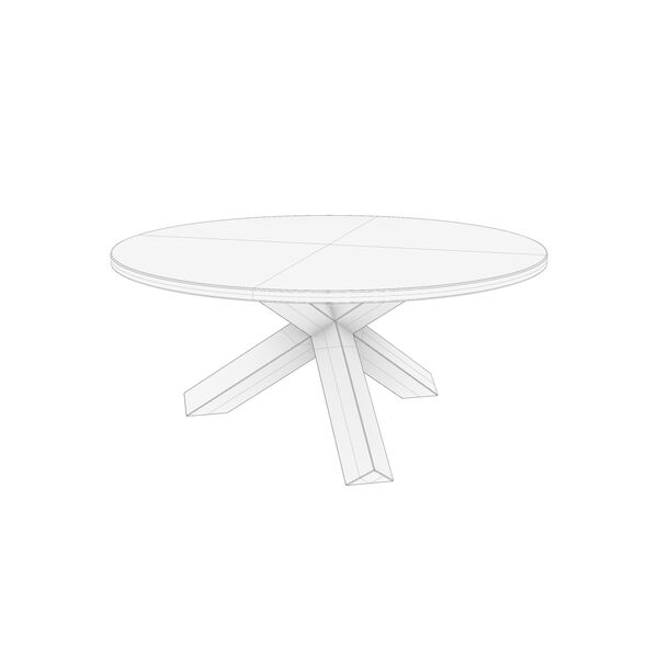 Cassina 452 La Rotonda Table 3D model — clay shaded view