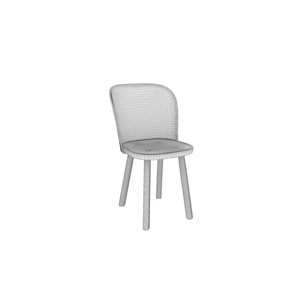 Magis Alpina Chair 3D model — clay shaded view