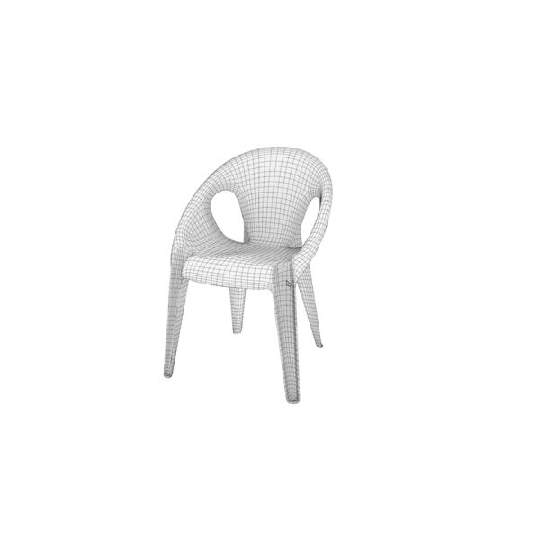 Magis Bell Chair 3D model — clay shaded view