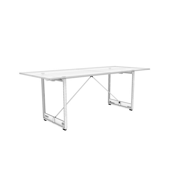 Magis Brut Table 205 3D model — clay shaded view