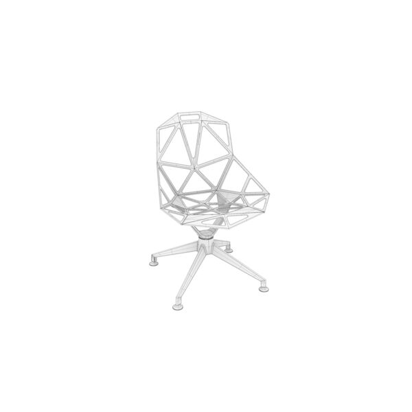 Magis Chair One 4 Star 3D model — clay shaded view