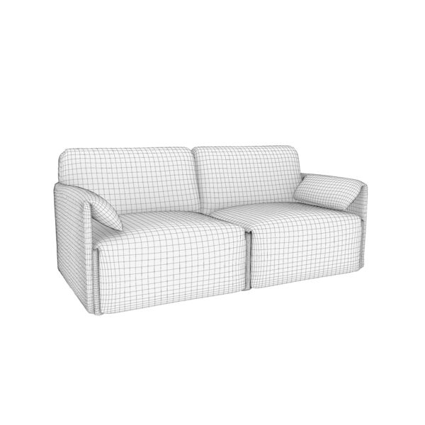 Magis Costume 2 Seats Sofa 3D model — clay shaded view