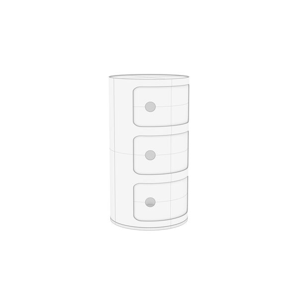 Componibili 3Drawers 3D Model