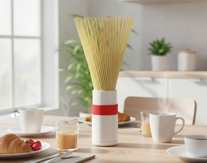 Spaghetti Container White Pasta 01 3D Model