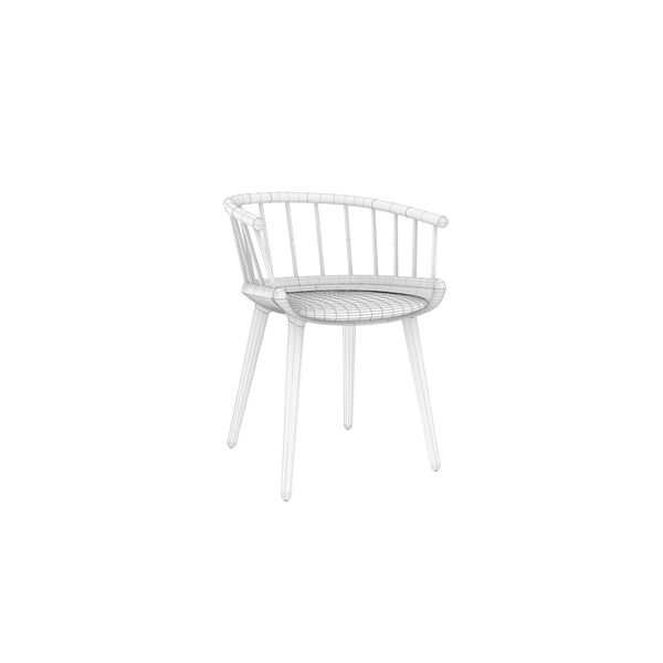 Magis Cyborg Stick Chair 3D model — clay shaded view