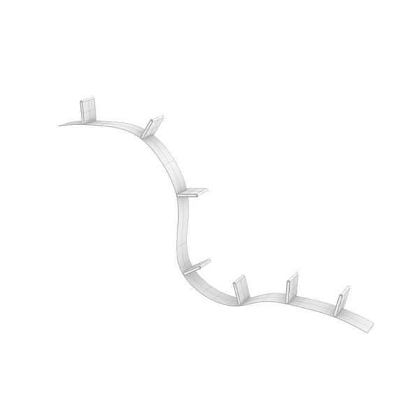 Kartell Bookworm 8003 3D model — clay shaded view