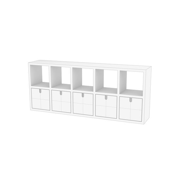 Kartell Polvara 4769 Bookcase 3D model — clay shaded view