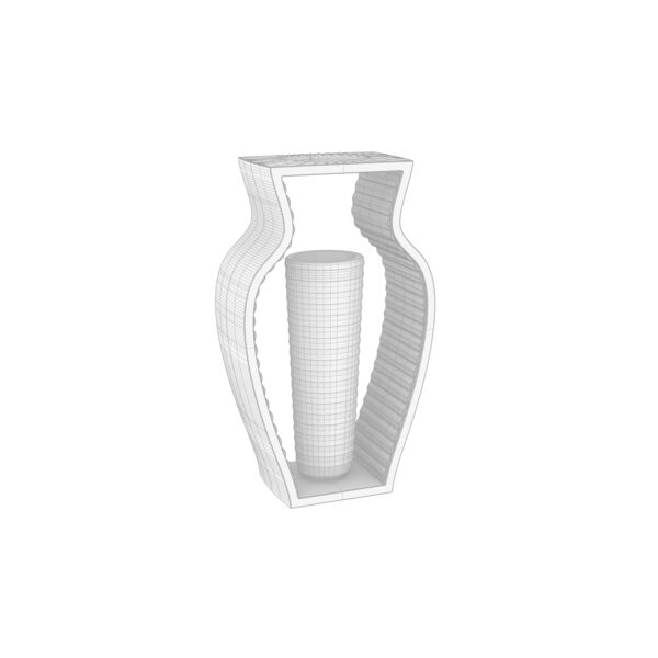 Kartell I Shine Vase 3D model — clay shaded view