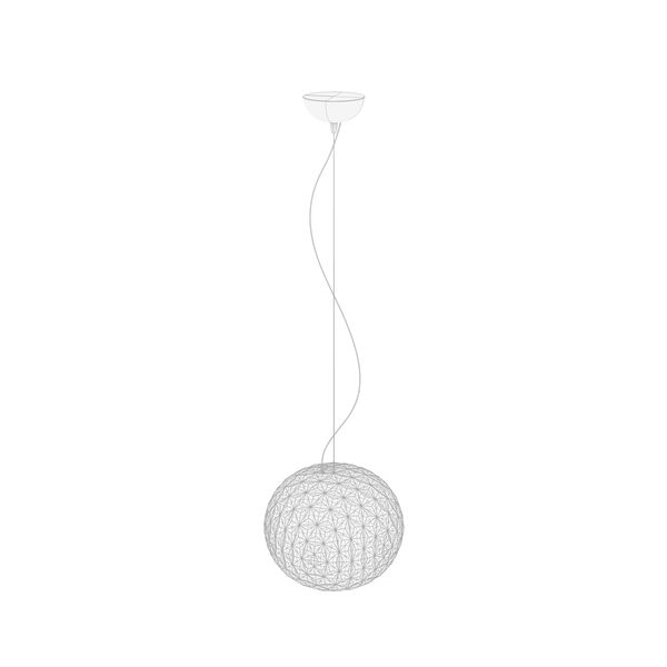 Kartell Planet Ceiling 3D model — clay shaded view