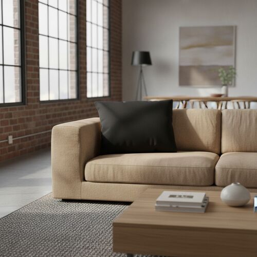 Squared Fabric Black Pillow 01 3D Model