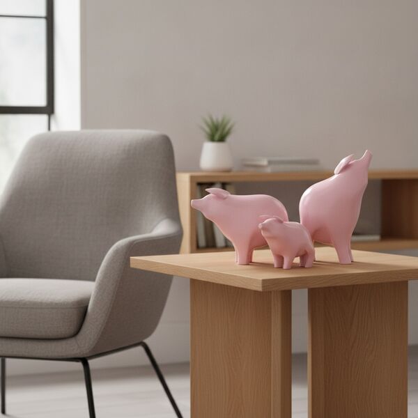 Figurines Ceramic Pigs 01 - interior view 2