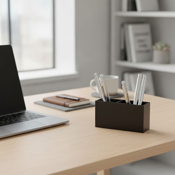 Holder Plastic Black Pens 01 3D Model