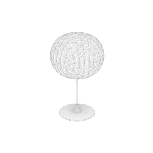 Kartell Planet Table High 3D model — clay shaded view