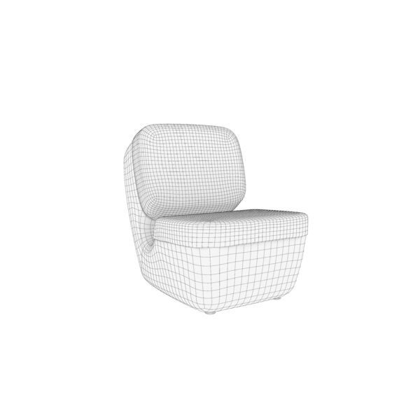 Magis Nimrod Chair 3D model — clay shaded view