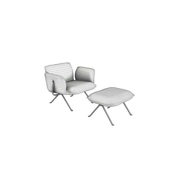 Magis Officina Armchair 3D model — clay shaded view