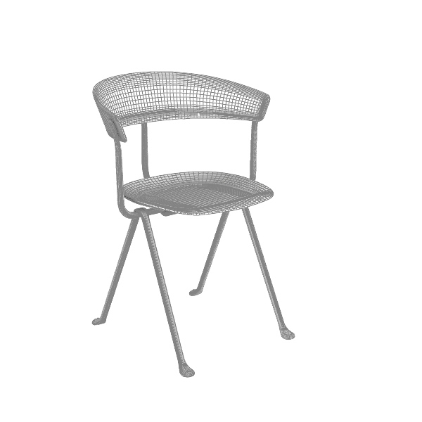 Magis Officina Chair 3D model — clay shaded view