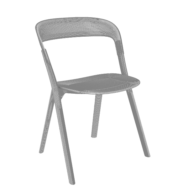 Magis Pila Chair 3D model — clay shaded view