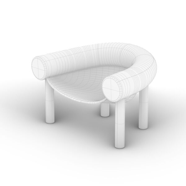 Magis Sam Son Chair 3D model — clay shaded view