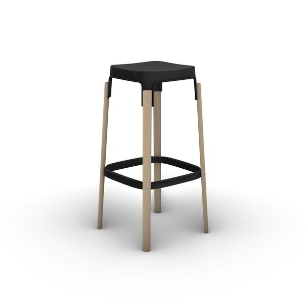 Magis Steelwood Stool 3D model — studio render