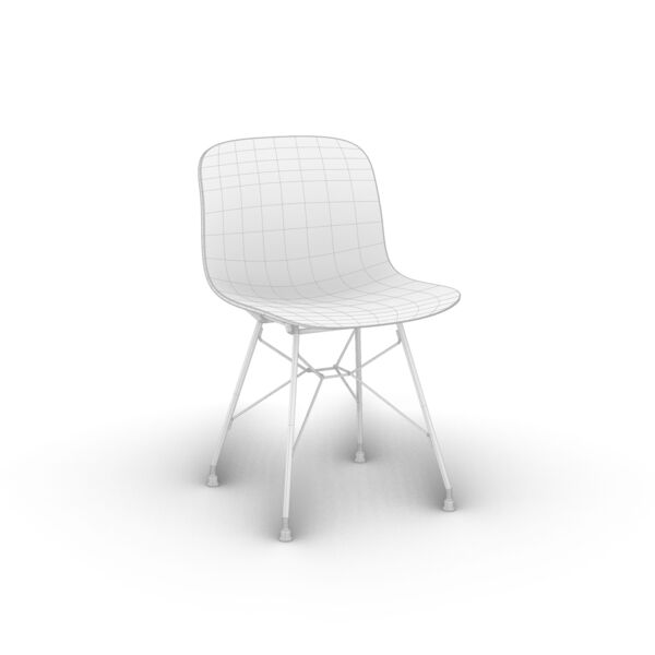 Troy Chair Wireframe 3D Model