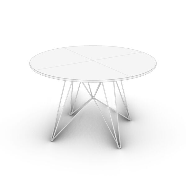 Magis XZ3 Table 3D model — clay shaded view