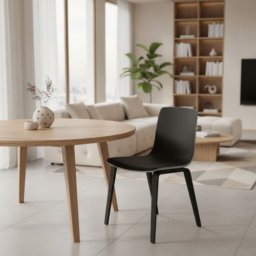 Wood-Leg Shell Chair 01 3D Model