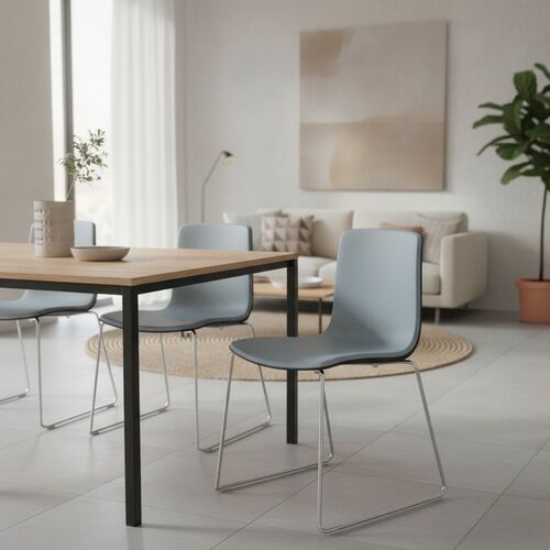 Sled-Base Shell Chair 01 3D Model