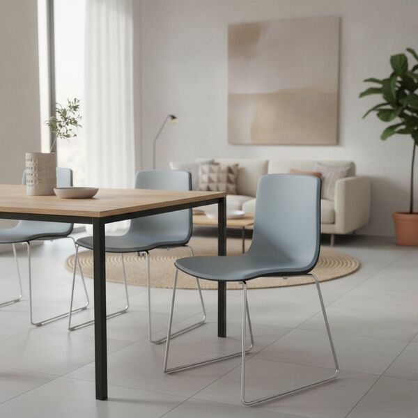 Sled-Base Shell Chair 01 3D Model
