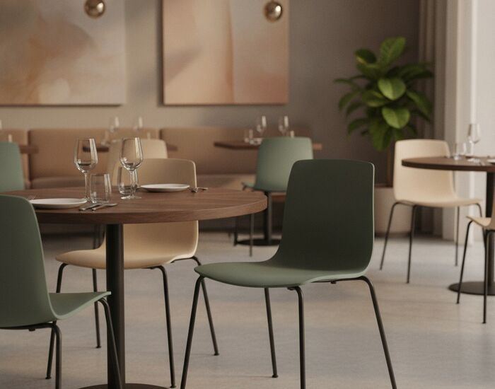 Metal-Leg Shell Chair 01 3D Model