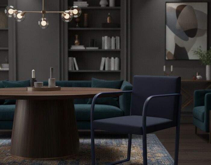 Upholstered Dining Chair 01 3D Model