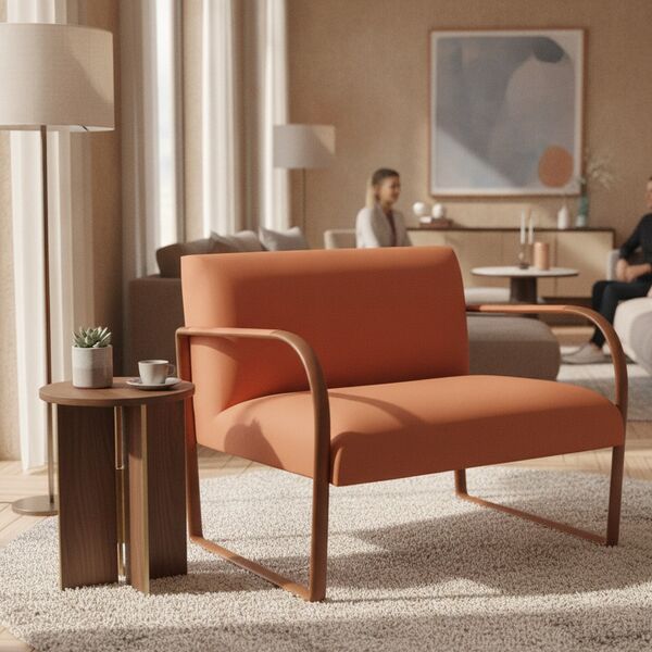 Upholstered Armchair 01 3D model in a restaurant bar interior scene