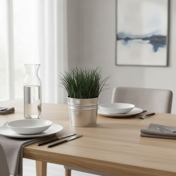 And Plant Metal Vase Pot 02 3D Model