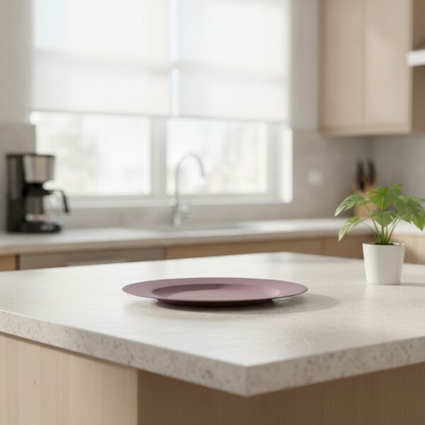 Ceramic Purple Plate 03 - interior view 1