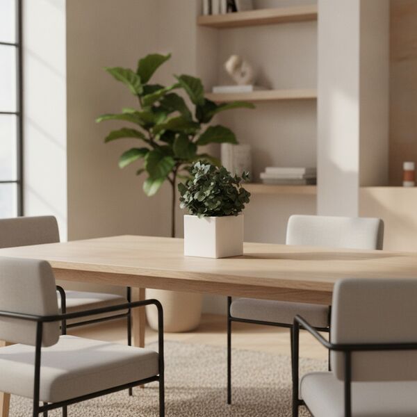 Ceramic Squared And Plant Pot 05 - interior view 1